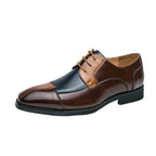 Herren Elegante Schnürschuhe mit zweifarbiger Lederoptik R&B
