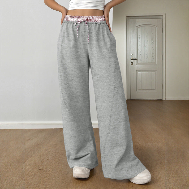 Damen Bequeme Weite Freizeithose mit elastischem Bund R&B