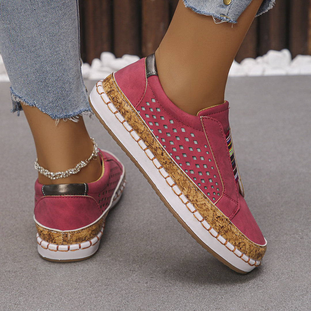 Damen Komfortable Slip-On Sneakers mit raffiniertem Design R&B