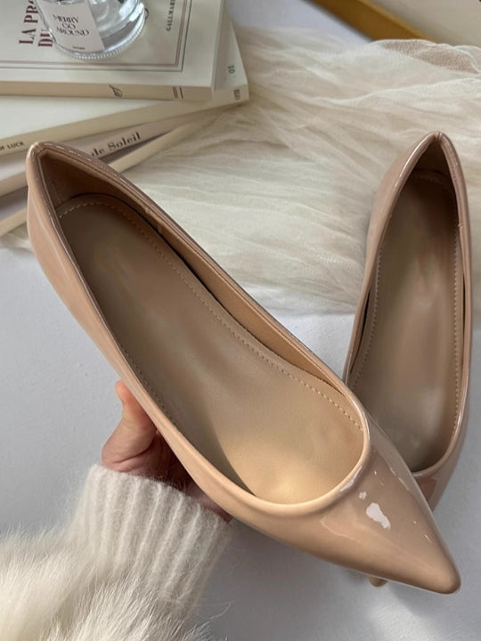 Damen spitze Ballerinas mit elegantem Glanzfinish R&B