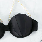 Damen Bikini mit schimmernden Muschel-Details und verstellbaren Trägern R&B