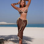 Damen Set bestehend aus Bikini und offenem Rock R&B