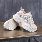 Damen Chunky Sneakers mit atmungsaktiver Mesh-Oberfläche und sportlicher Dämpfung R&B