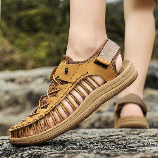 Damen Sportliche Freizeitsandalen mit atmungsaktiver Oberflächenstruktur und rutschfester Sohle R&B
