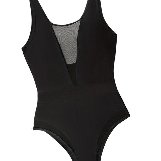 Damen Hochgeschlossener Monokini mit transparenten Mesh-Details R&B