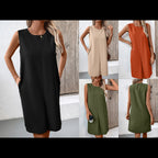 Damen ärmelloses Kleid mit praktischen Seitentaschen