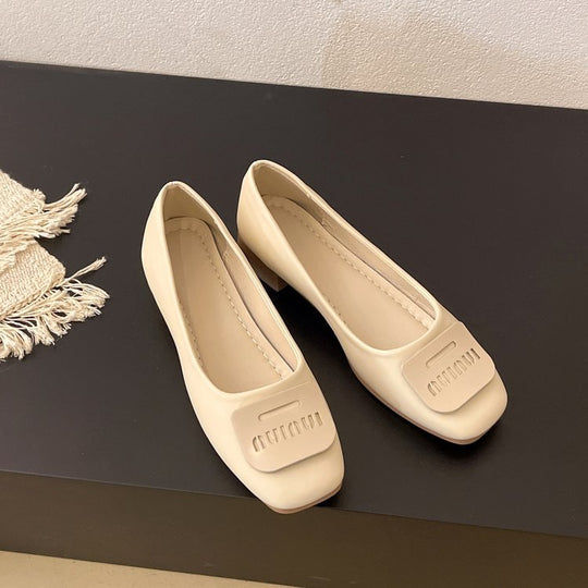 Damen Bequeme Pumps mit quadratischer Schuhspitze R&B
