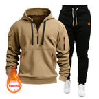 Herren Sportliches Hoodie-Set mit funktionalen Taschen und atmungsaktiven Eigenschaften R&B