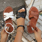 Damen Komfortable Sandalen mit elegantem Flecht-Design R&B