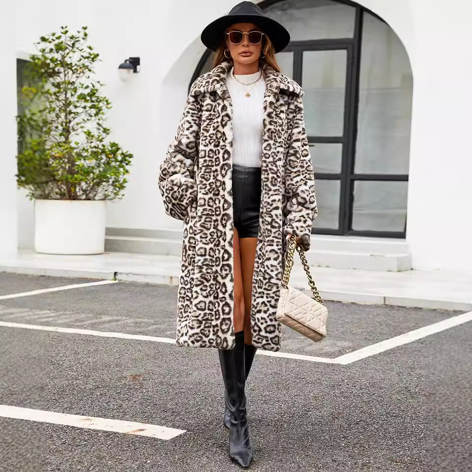 Damen Eleganter Kunstpelzmantel R&B