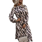 Damen Maxikleid mit geschmackvollem Streifenmuster und praktischen Taschen R&B