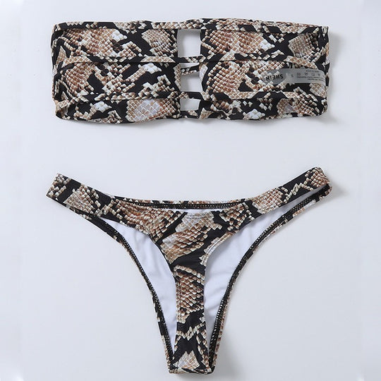 Damen Bandeau-Bikini mit raffiniertem Cut-Out-Design R&B