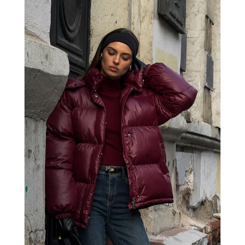 Damen Steppjacke mit glänzender Oberflächenstruktur R&B