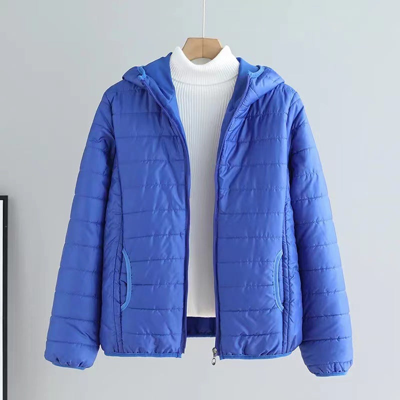 Damen gesteppte Übergangsjacke mit Kapuze und modernem Schnitt R&B