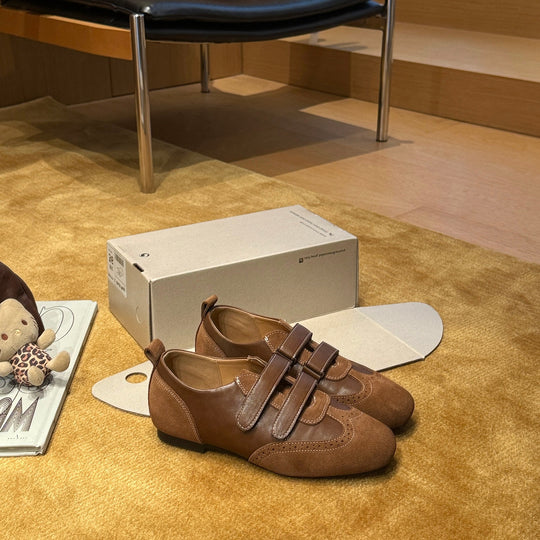 Damen Mokassins mit modischem Doppelschnallenverschluss und hochwertigem Veloursleder R&B