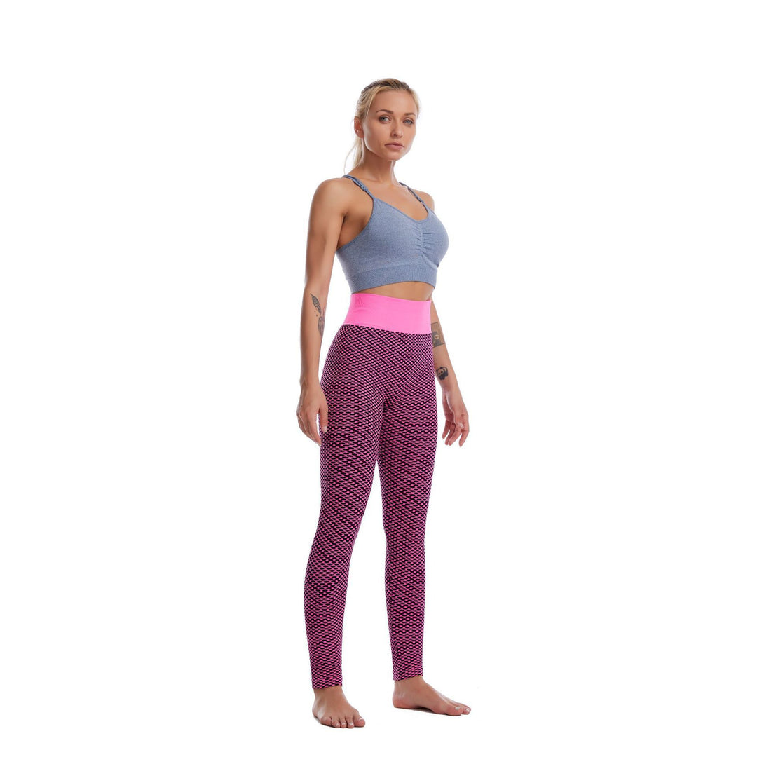 Damen Hochwertige Sport-Leggings mit elastischem Bund und modernem Muster R&B