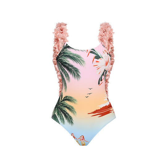 Damen Bikiniset mit hochwertigem Flowerprint und verstellbaren Trägern R&B