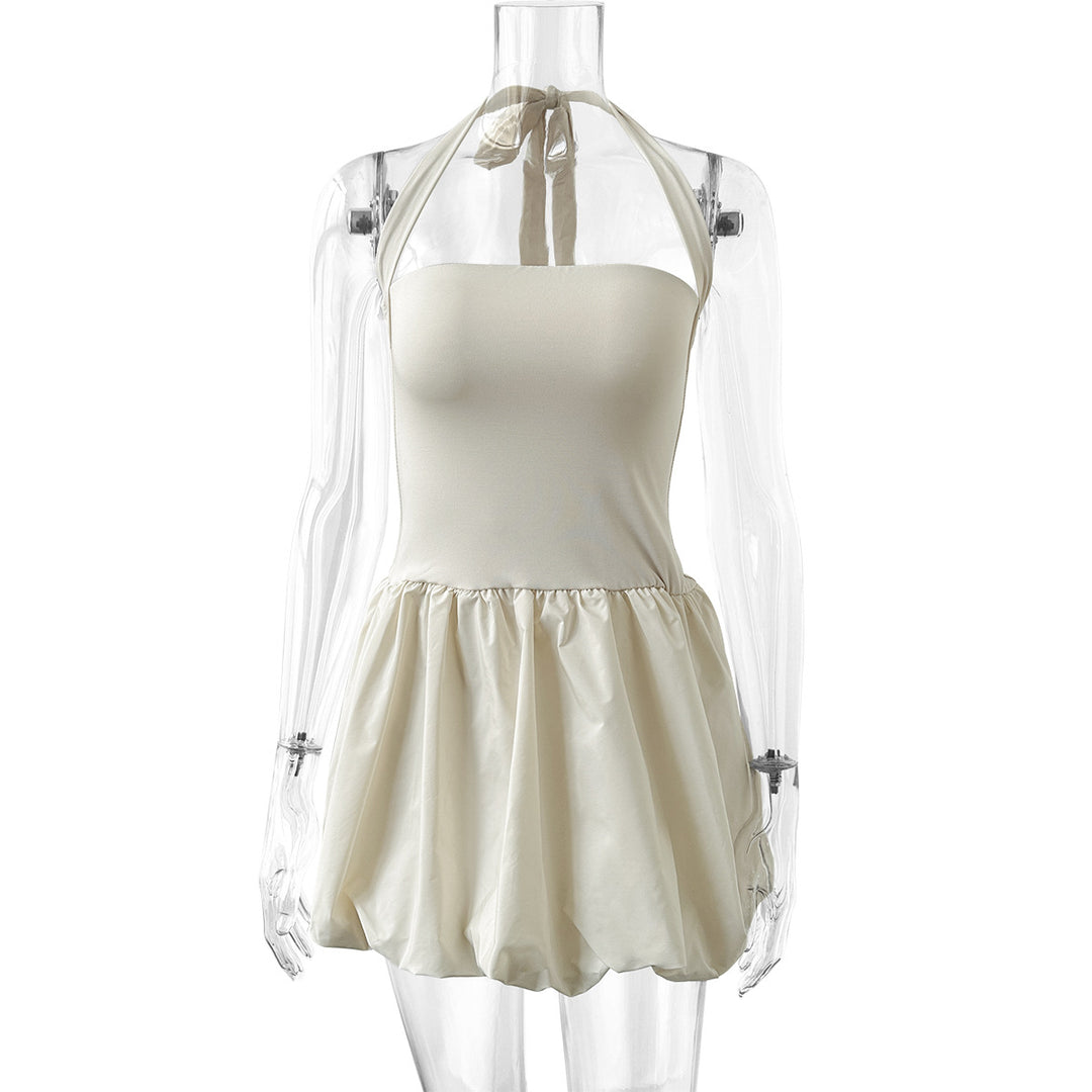 Damen Kleid mit schulterfreiem Design und lässigem Rock R&B