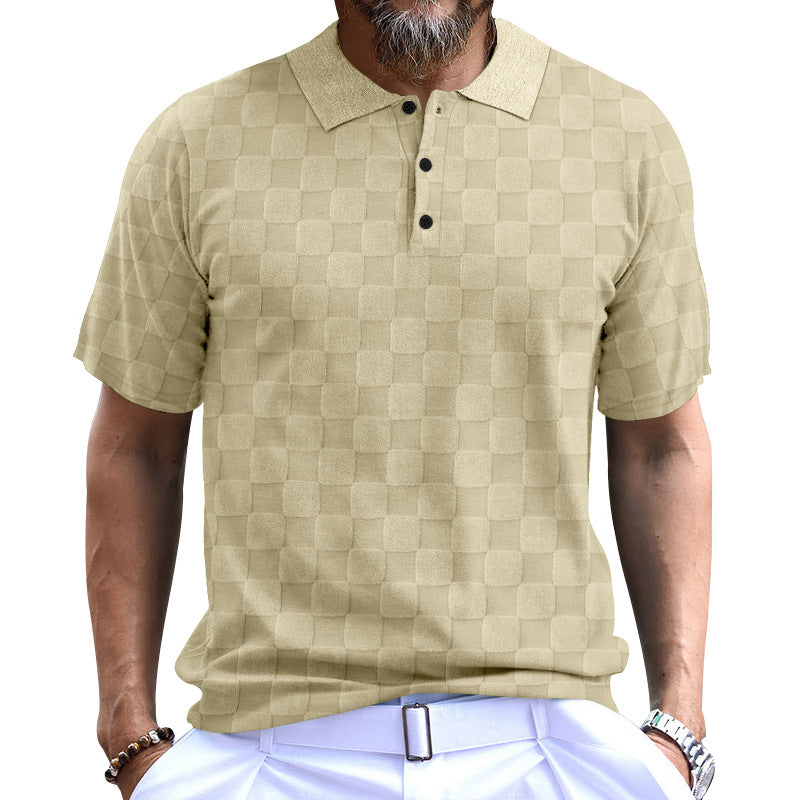 Herren Polo-Shirt mit strukturiertem Design und komfortablem Stehkragen R&B