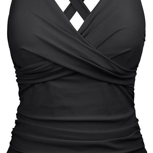 Damen Badeanzug mit Wickelschnitt und figurschmeichelndem Design R&B
