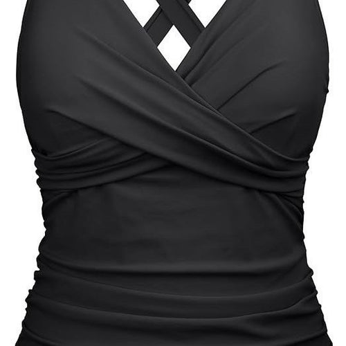 Damen Badeanzug mit Wickelschnitt und figurschmeichelndem Design R&B