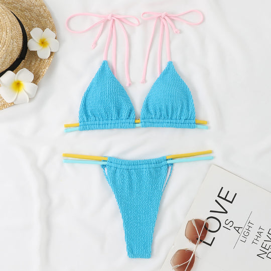 Damen Bikini-Set mit verstellbaren Trägern und kombiniertem Gummibund R&B