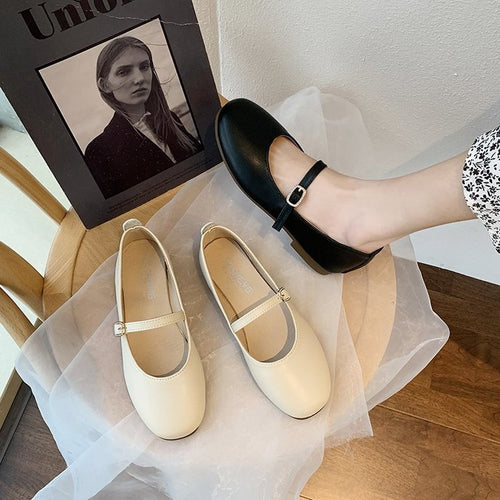 Damen elegante Ballerinas mit Schnallen-Detail R&B