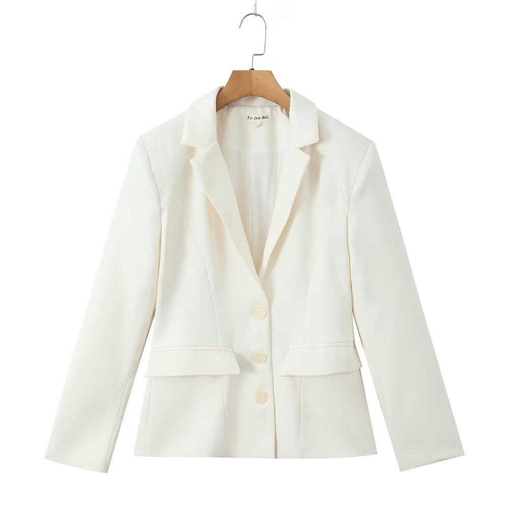 Damen elegante Blazerjacke mit praktischen Taschen und hochwertiger Verarbeitung R&B