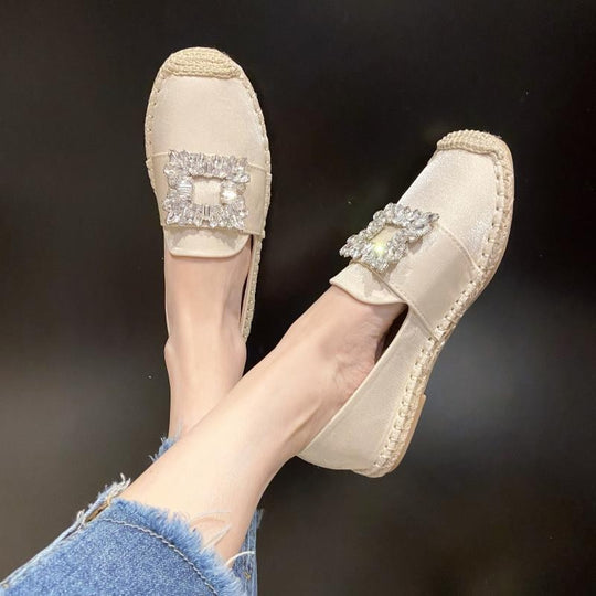 Damen Espadrilles mit glitzernden Applikationen und komfortablem Fußbett R&B