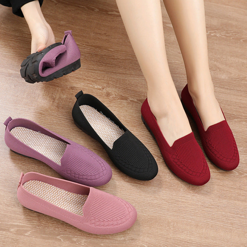 Damen Komfortable Slip-On Freizeit-Schuhe mit atmungsaktiver Struktur R&B