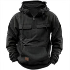 Herren funktionale Kapuzenpullover mit praktischen Taschen R&B