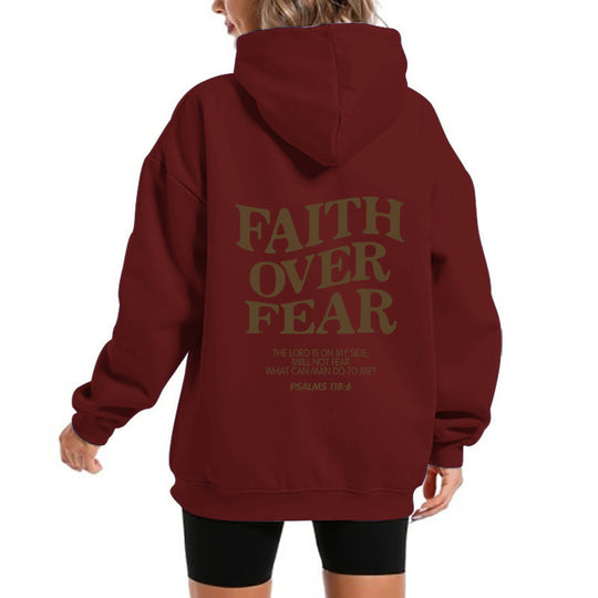 Damen Kapuzensweater mit motivierendem Schriftzug und bequemem Schnitt R&B