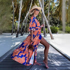 Damen eleganter Kimono mit floralem Design R&B