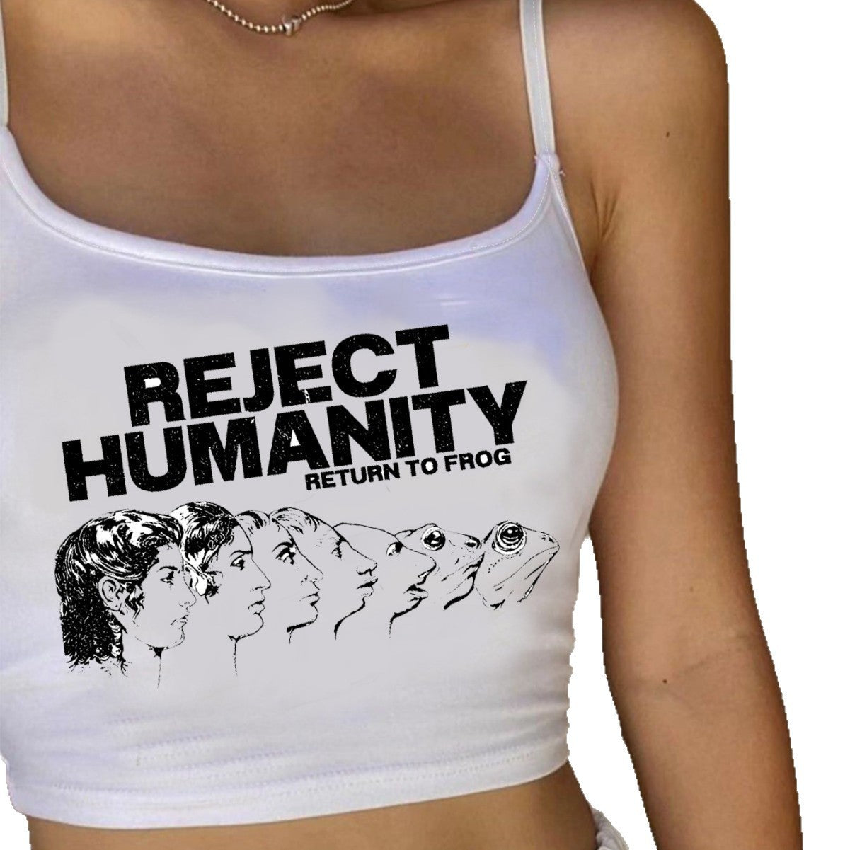 Damen Bandeau-Oberteil mit kreativem Grafikdruck R&B