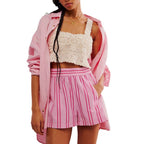 Damen Sommerliche Streifen-Shorts R&B
