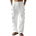 Herren Bequeme Freizeithose mit Knopfdetails und elastischem Bund R&B