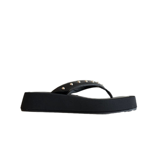 Damen modische Zehentrenner-Sandalen mit luxuriösem Nieten-Detail R&B