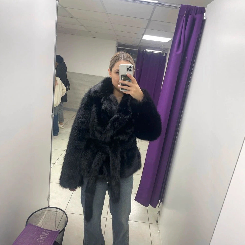 Damen Eleganter Trend-Faux-Fur-Bolero R&B