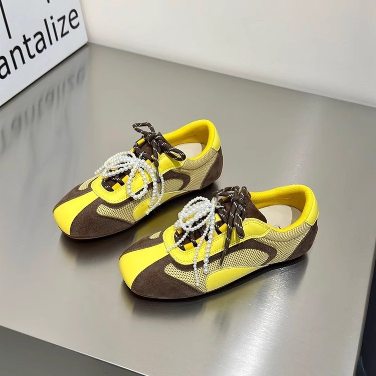 Damen modische Sneakers mit elegantem Sportdesign und hochwertigem Materialmix R&B