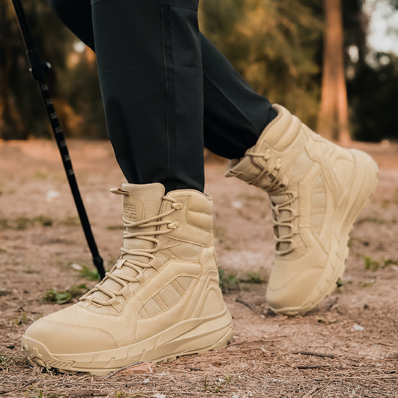 Herren Hohe Outdoor-Wanderschuhe mit rutschfester Sohle und atmungsaktivem Obermaterial