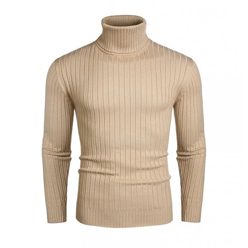 Herren modischer Rollkragenpullover mit feinem Rippenmuster R&B