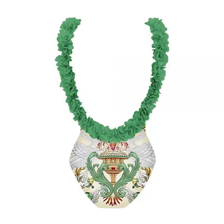 Damen Badeanzug-Set mit floraler Rüschendekoration und elegantem Maxirock R&B