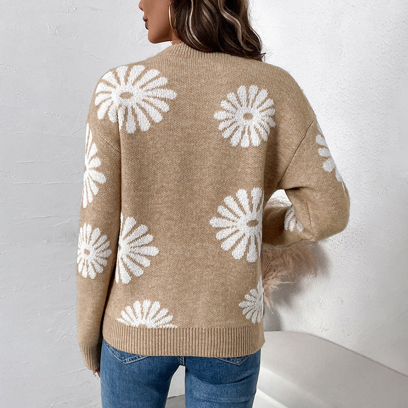 Damen Pullover mit floralen Motiven R&B