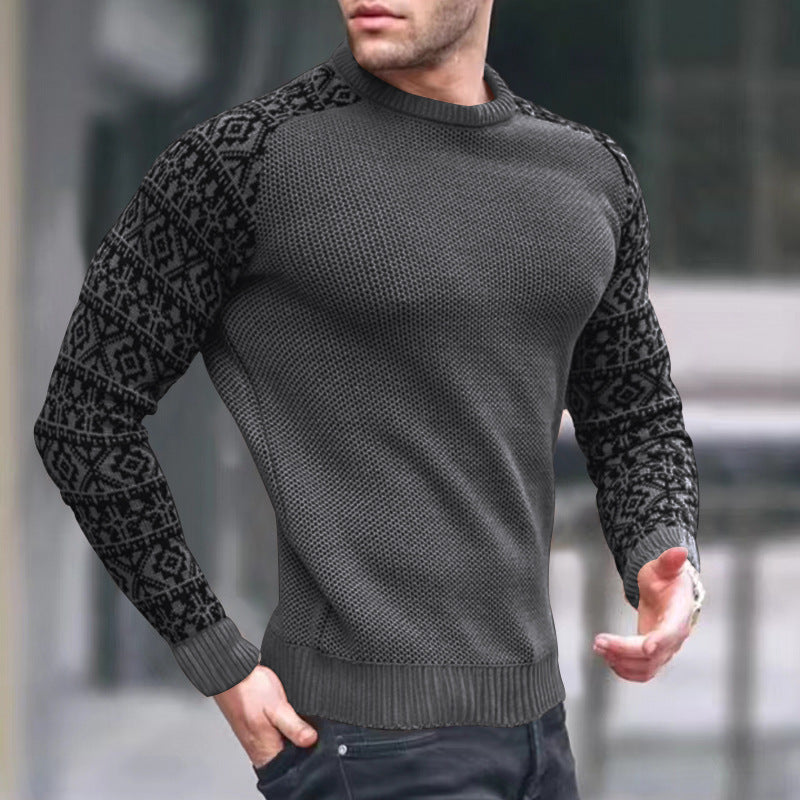 Herren Strickpullover mit grafischem Muster und strukturiertem Design R&B