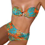 Damen Hochgeschnittener Bikini mit einzigartigem Ring-Detail R&B