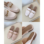 Damen modische Mules mit elegantem Schnallen-Detail