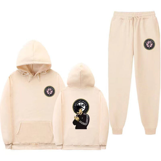 Damen Set aus Kapuzenpullover und Jogginghose mit einzigartigem Druck R&B