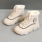 Damen warme High-Top Sneakers mit dämpfender Sohle und kuscheligem Innenfutter R&B