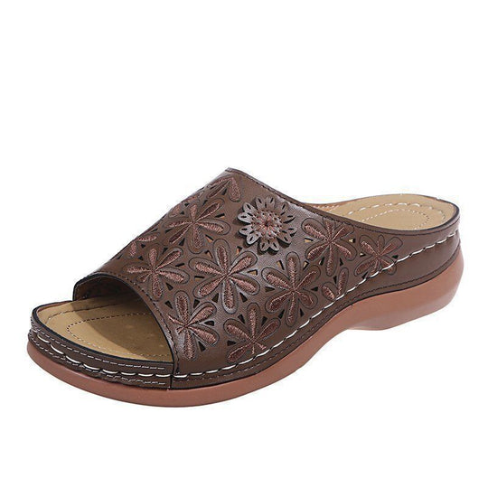 Damen blumengestaltete Clogs mit ergonomischem Fußbett R&B