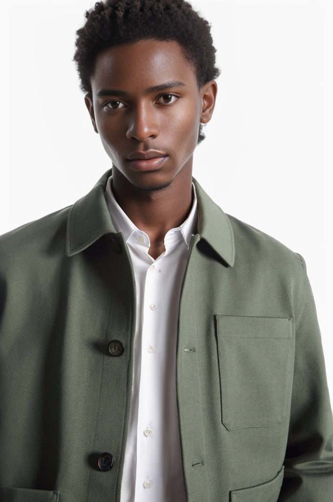 Herren modische Utility-Jacke mit praktischen Taschen R&B
